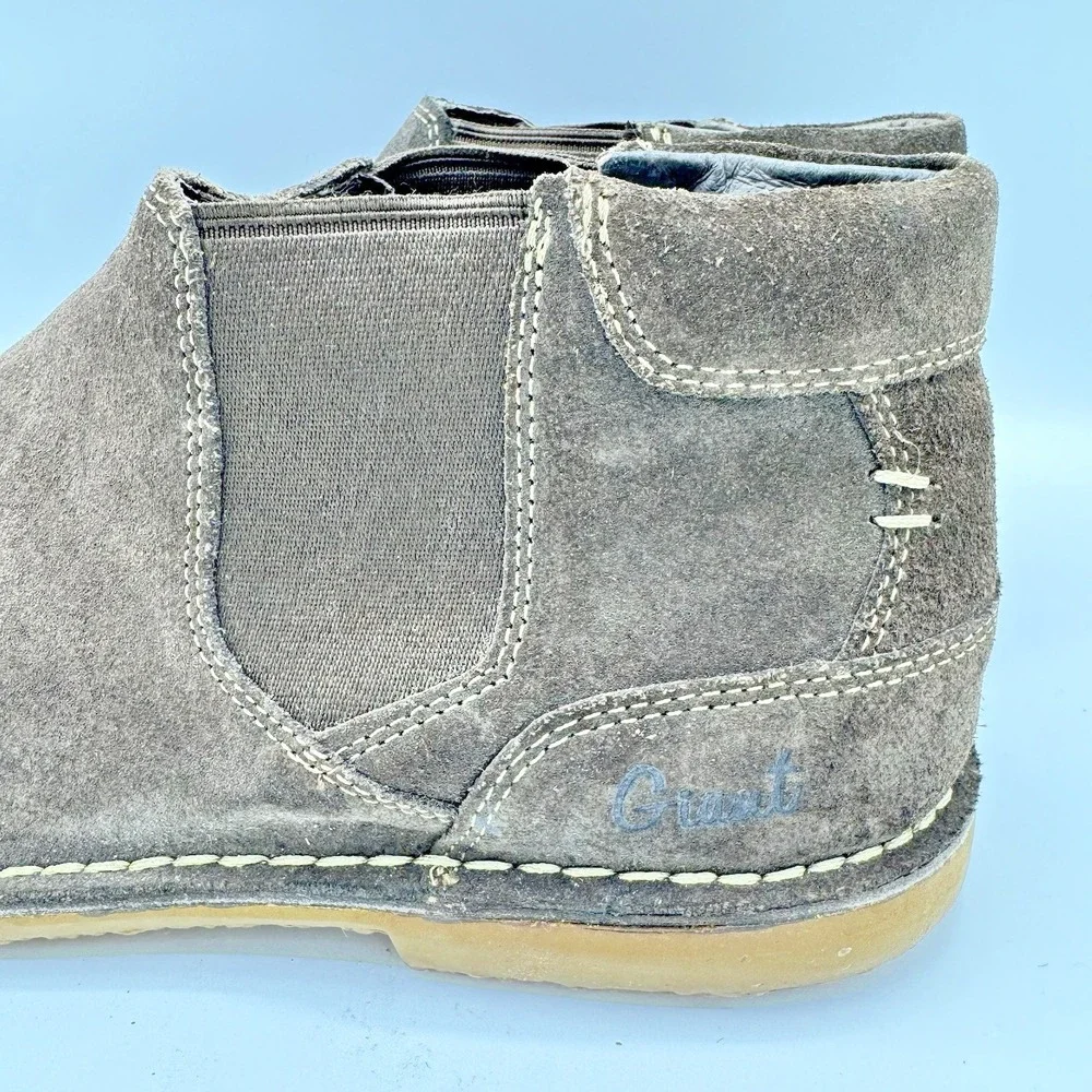Georgia Boot Giant Chelsea Boots Mens 9.5 Brown Suede Slip On Casual Work